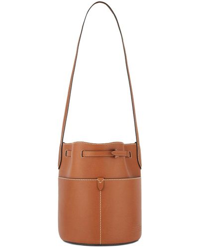 Anya Hindmarch Small Compostable Leather Bucket Bag - Brown