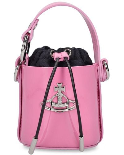 Vivienne Westwood Mini Daisy Patent Leather Top Handle Bag - Pink