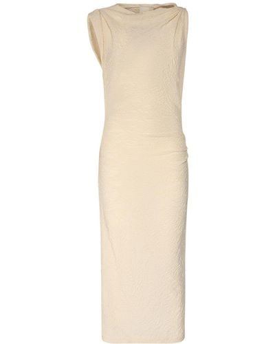 Isabel Marant Franzy Cotton Blend Midi Dress - Natural