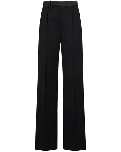 Saint Laurent Tailored Wool Pants - Black