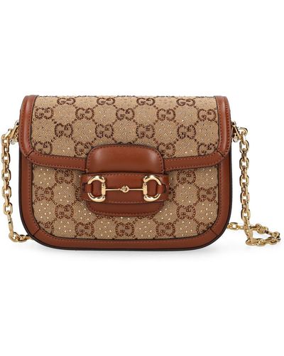 Gucci Horsebit 1955 GG Mini Bag - Brown