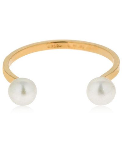 Delfina Delettrez 18kt Ring Mit Zwei Perlen - Mehrfarbig