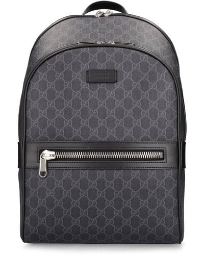 Gucci gg Supreme Canvas Backpack - Gray