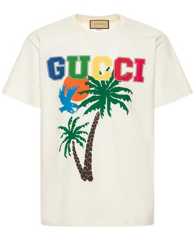 Gucci T-shirt Aus Baumwolle - Weiß