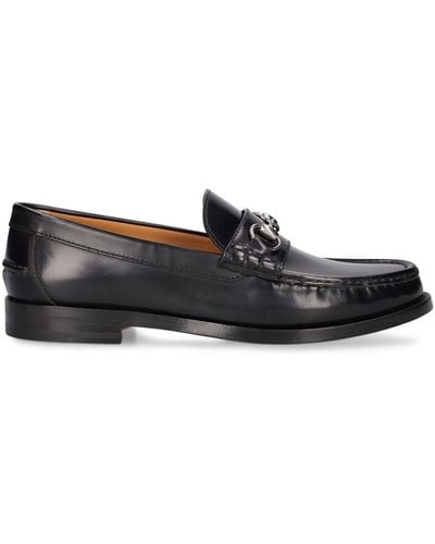 Gucci Kaveh Interlocking Leather Loafers - Black