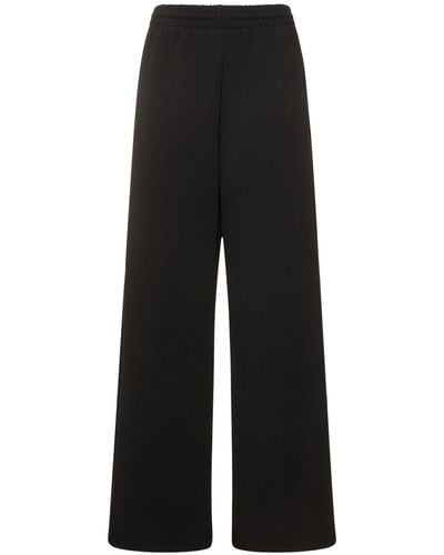 Wardrobe NYC Semi Matte Track Viscose Blend Trousers - Black