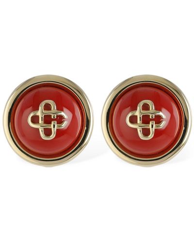 Casablancabrand Clous d'oreilles en forme de dôme cc - Rouge