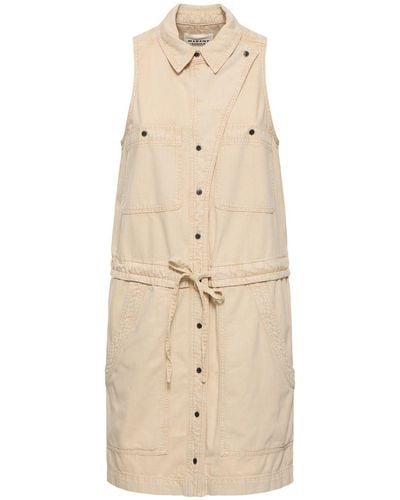 Isabel Marant Ines Sleeveless Cotton Midi Dress - Natural