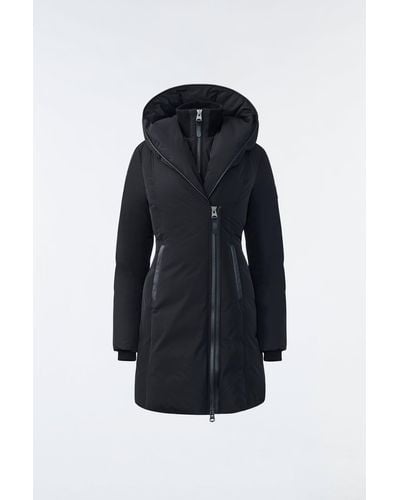 Mackage Kay Down Coat With Signature Collar Black - Blue