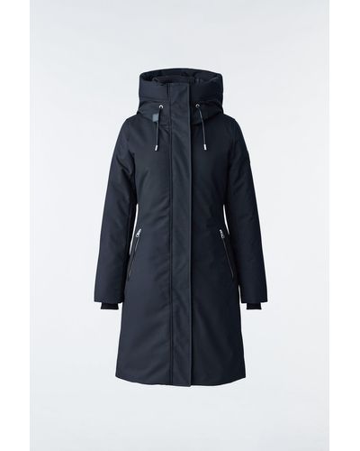 Mackage Shiloh 2-in-1 Fitted Down Coat With Removable Bib Black - Blue