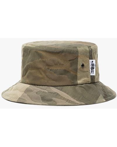 Mackintosh Pelting Camo Nylon Bucket Hat Acc-ha05 - Brown