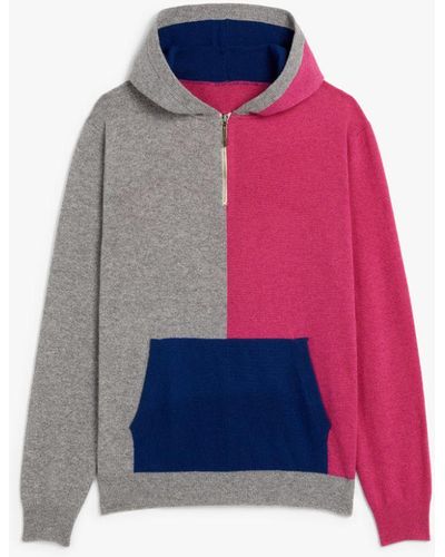 Mackintosh Double Agent Pink Wool Hooded Sweater Gkm-201 - Gray