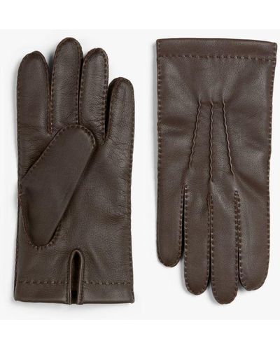 Mackintosh Brown Hairsheep Leather Cashmere Lined Gloves