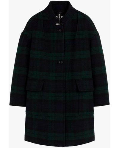Mackintosh Freddie Black Watch Wool Cocoon Coat