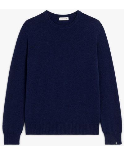 Mackintosh Holkham Navy Cashmere Crewneck Sweater - Blue