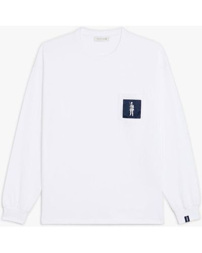 Mackintosh White Cotton Dandy Man Long Sleeve T-shirt Gjm-204