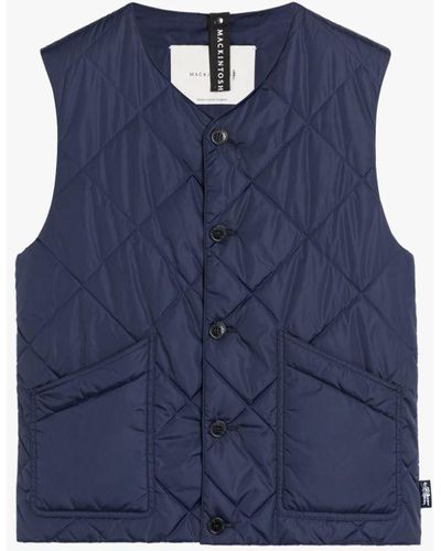 Mackintosh New Hig Blue Nylon Quilted Liner Vest