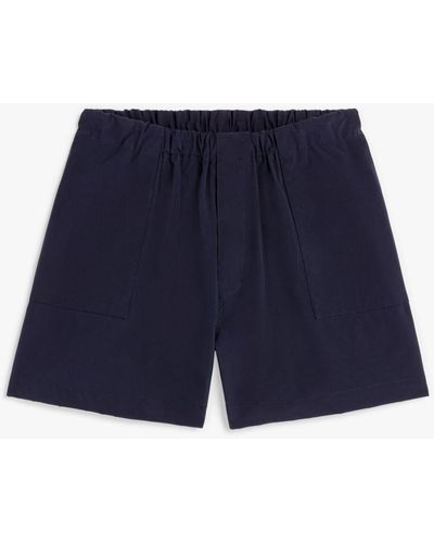 Mackintosh Plain Captain Navy Eco Dry Shorts - Blue