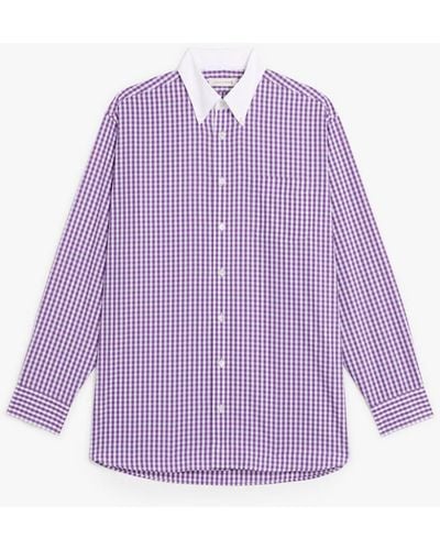Mackintosh Roma Purple Check Button Down Shirt Gsc-105