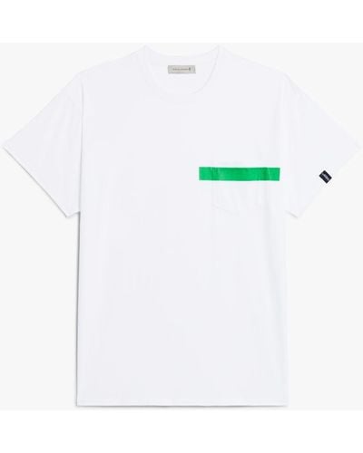 Mackintosh White X Green Cotton T-shirt Gjm-206