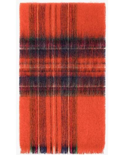 Mackintosh Royal Stewart Mohair Scarf - Red