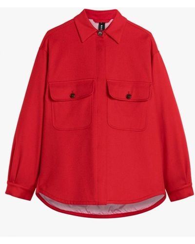 Mackintosh Lorriane Scarlet Cotton Overshirt Jacket - Red