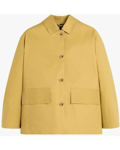 Mackintosh Zinnia Burnish Gold Bonded Cotton Jacket - Yellow