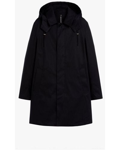 Mackintosh Cambridge Hood Black Raintec Cotton Coat Gmc-111