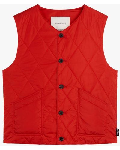 Mackintosh Hig Red Quilted Nylon Liner Vest Gqm-204