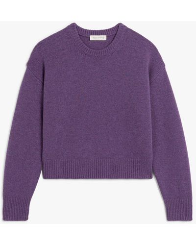 Mackintosh Kayleigh Purple Wool Crewneck Jumper