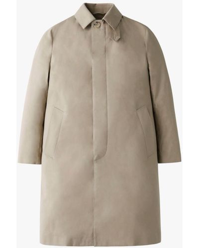 Mackintosh New Dunkeld Single Breasted Coat W/det Fawn Gm-1118fd - Natural