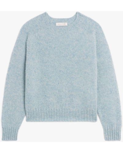 Mackintosh Kennedi Powder Blue Wool Crewneck Sweater