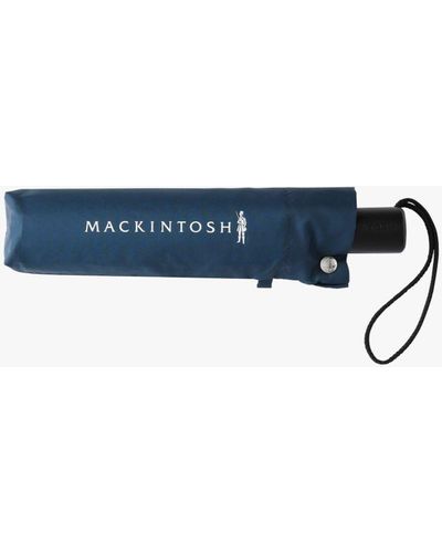 Mackintosh Ayr Dark Green Automatic Telescopic Umbrella - Blue