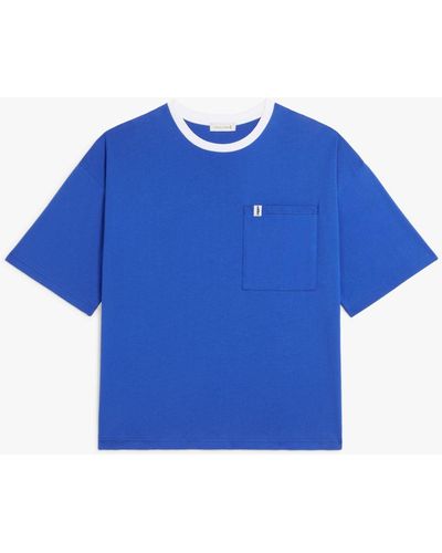 Mackintosh Blue Cotton Logo T-shirt Gjm-220