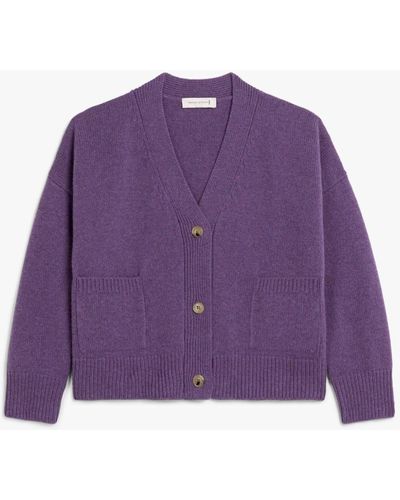 Mackintosh Kelle Purple Wool Cardigan