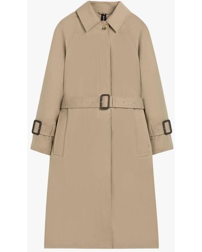 Mackintosh Maili Fawn Raintec Cotton Overcoat - Brown
