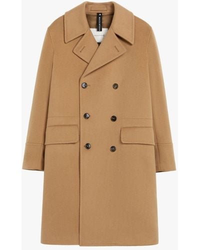 Mackintosh Redford Beige Wool & Cashmere Double Breasted Coat Gm-1101 - Natural