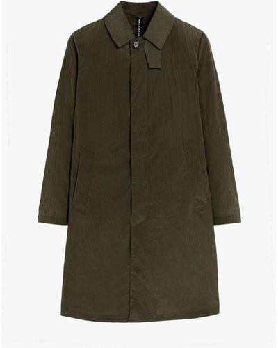 Mackintosh Shower Military Packable Nylon Coat - Green