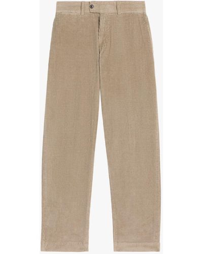 Mackintosh Beige Corduroy Cotton Chino Pants - Natural