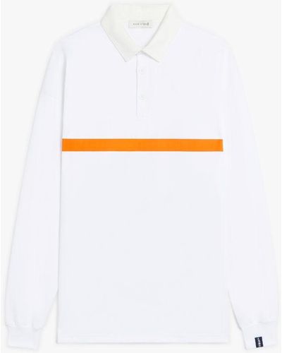 Mackintosh White X Orange Cotton Rugby Shirt Gjm-210