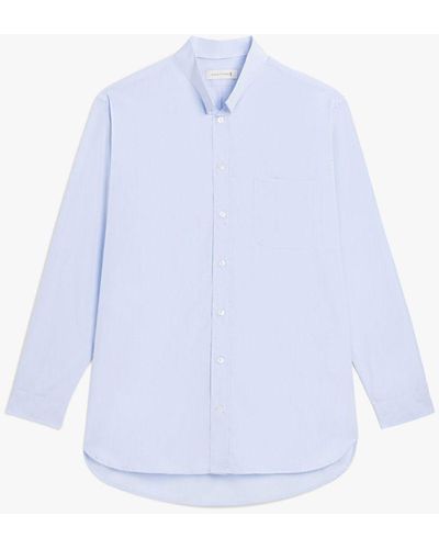 Mackintosh Roma Sky Blue Button Down Shirt - White