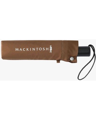 Mackintosh Ayr Folding Umbrella Camel Brown Acc-027 - White