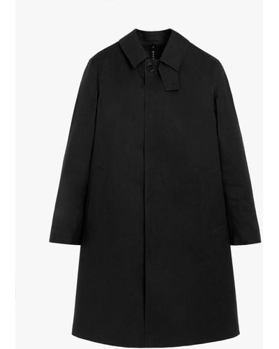 Mackintosh Oxford Black Bonded Cotton 3/4 Coat Grc-108