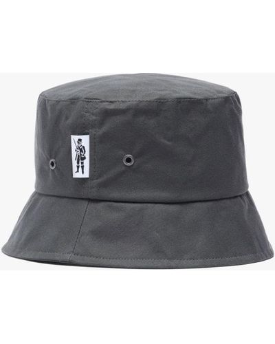 Mackintosh Pelting Gray Waxed Cotton Bucket Hat Acc-ha05