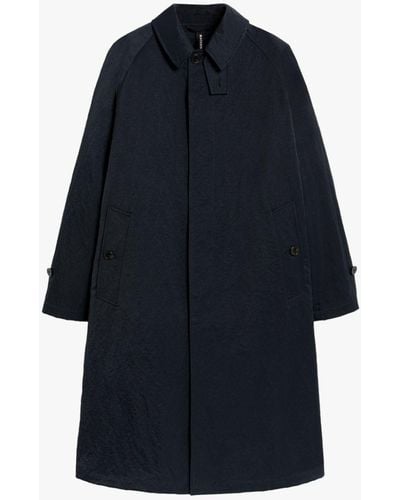 Mackintosh Gonville Navy Nylon Coat - Blue