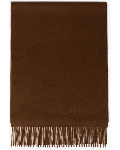 Mackintosh Embroidered Cashmere Scarf - Brown