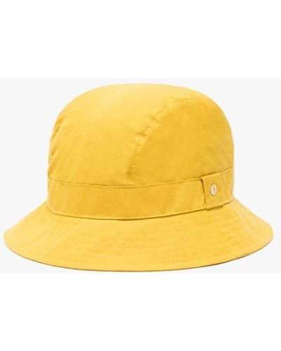 Mackintosh Rainie Yellow Waxed Cotton Bucket Hat