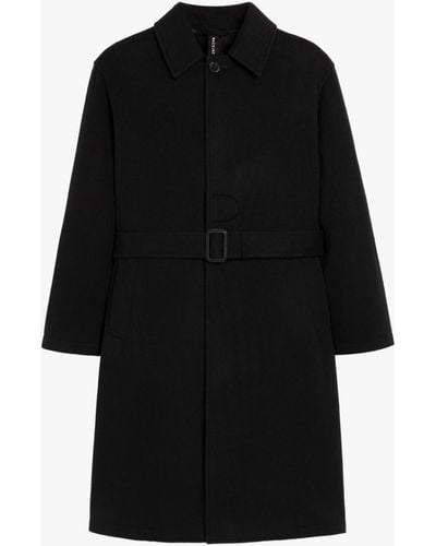Mackintosh Milan Black Wool & Cashmere Single-breasted Trench Coat