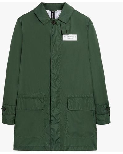 Mackintosh Rain X Shine Torrential Army A Line Packable Raincoat - Green