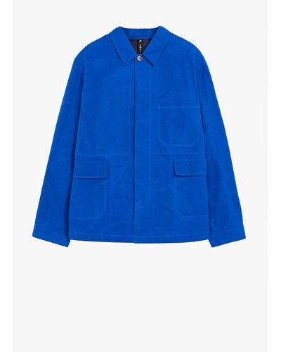 Mackintosh Drizzle Royal Blue Dry Waxed Cotton Chore Jacket Gmm-207